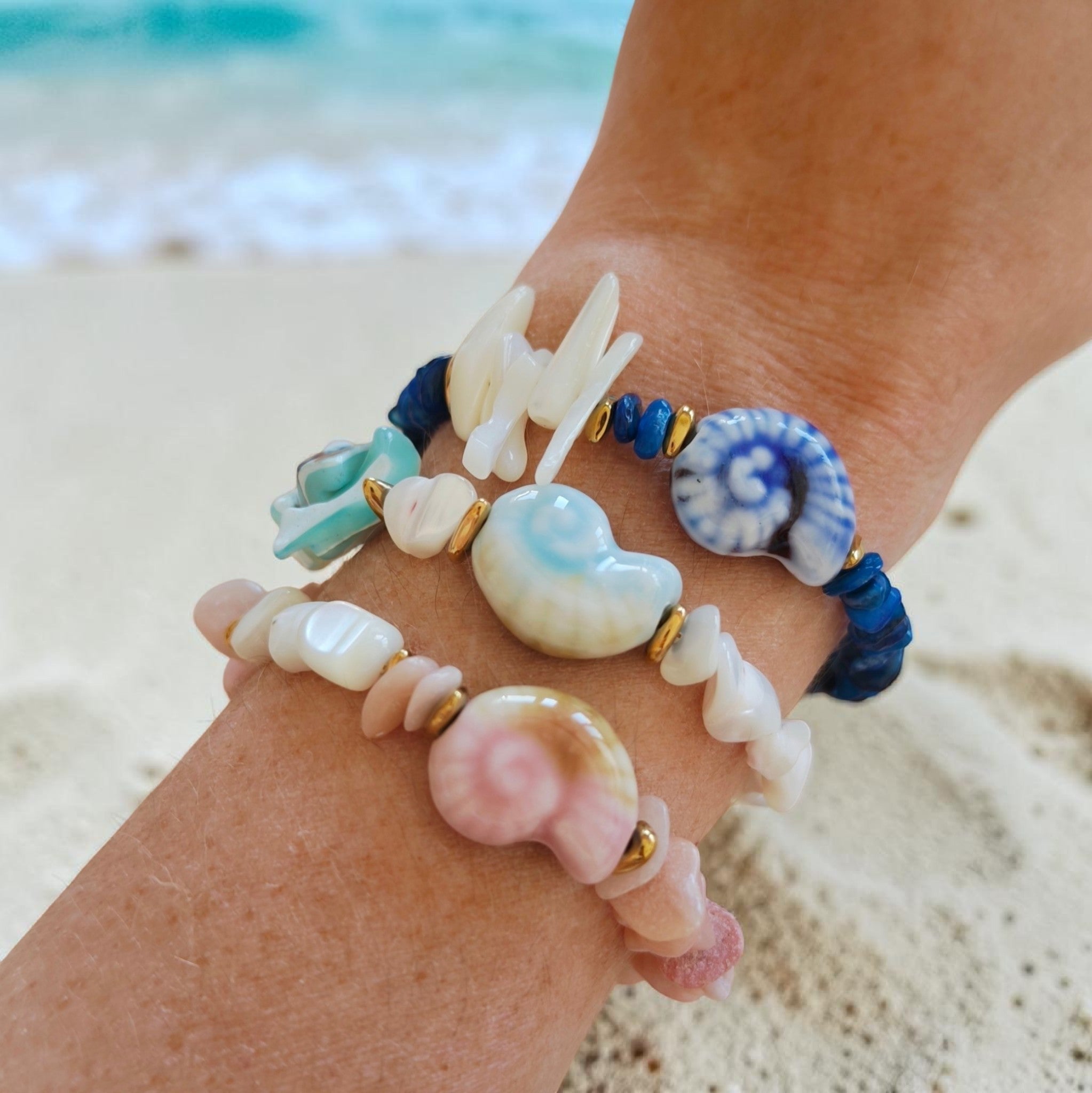 Ceramic Shell Bracelet