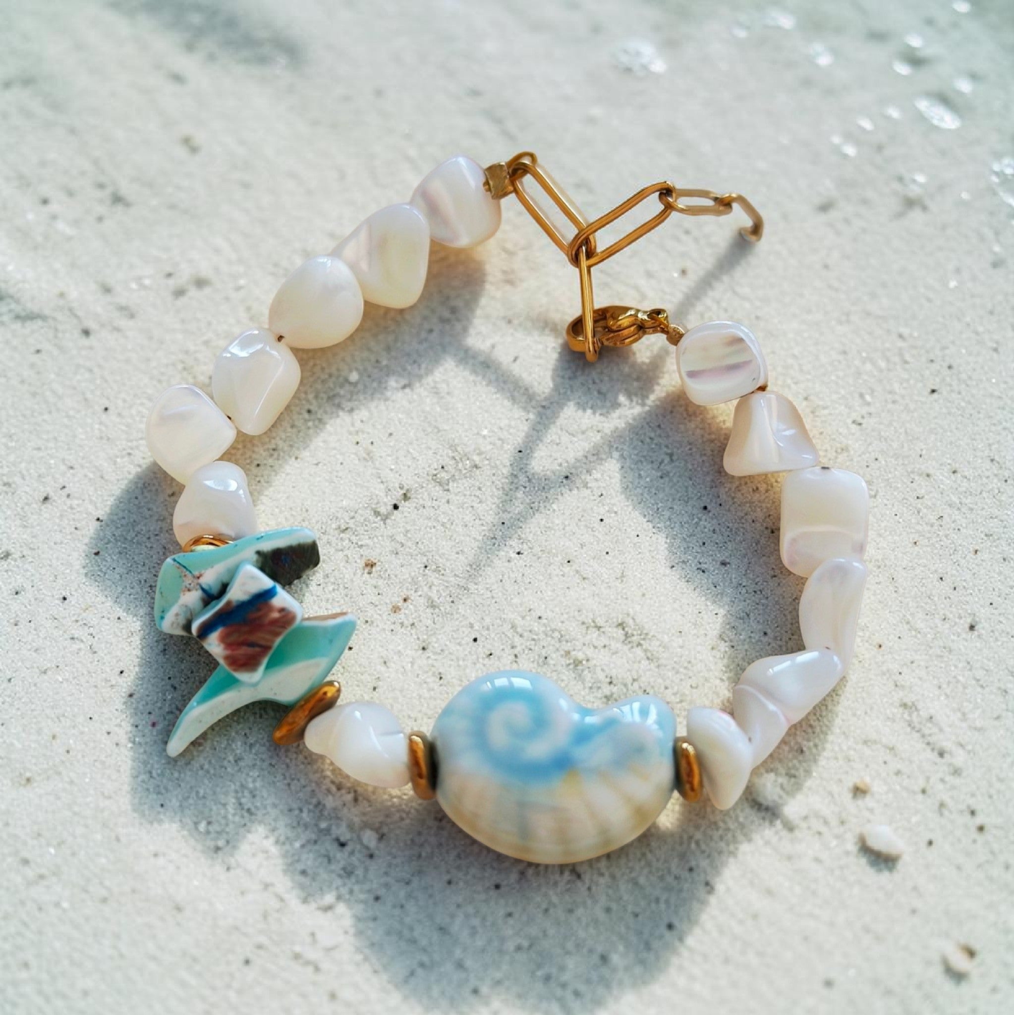 Ceramic Shell Bracelet