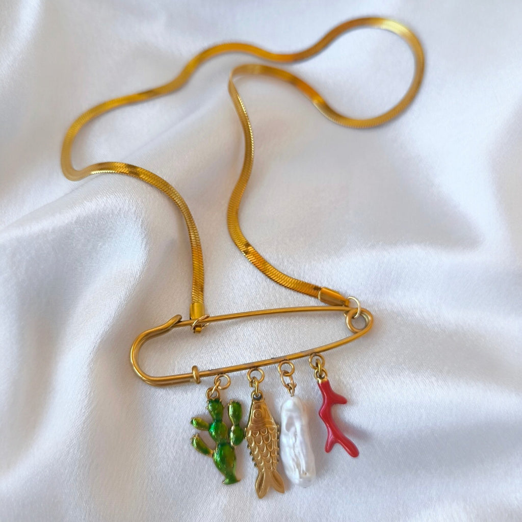 Statement Pin Necklace