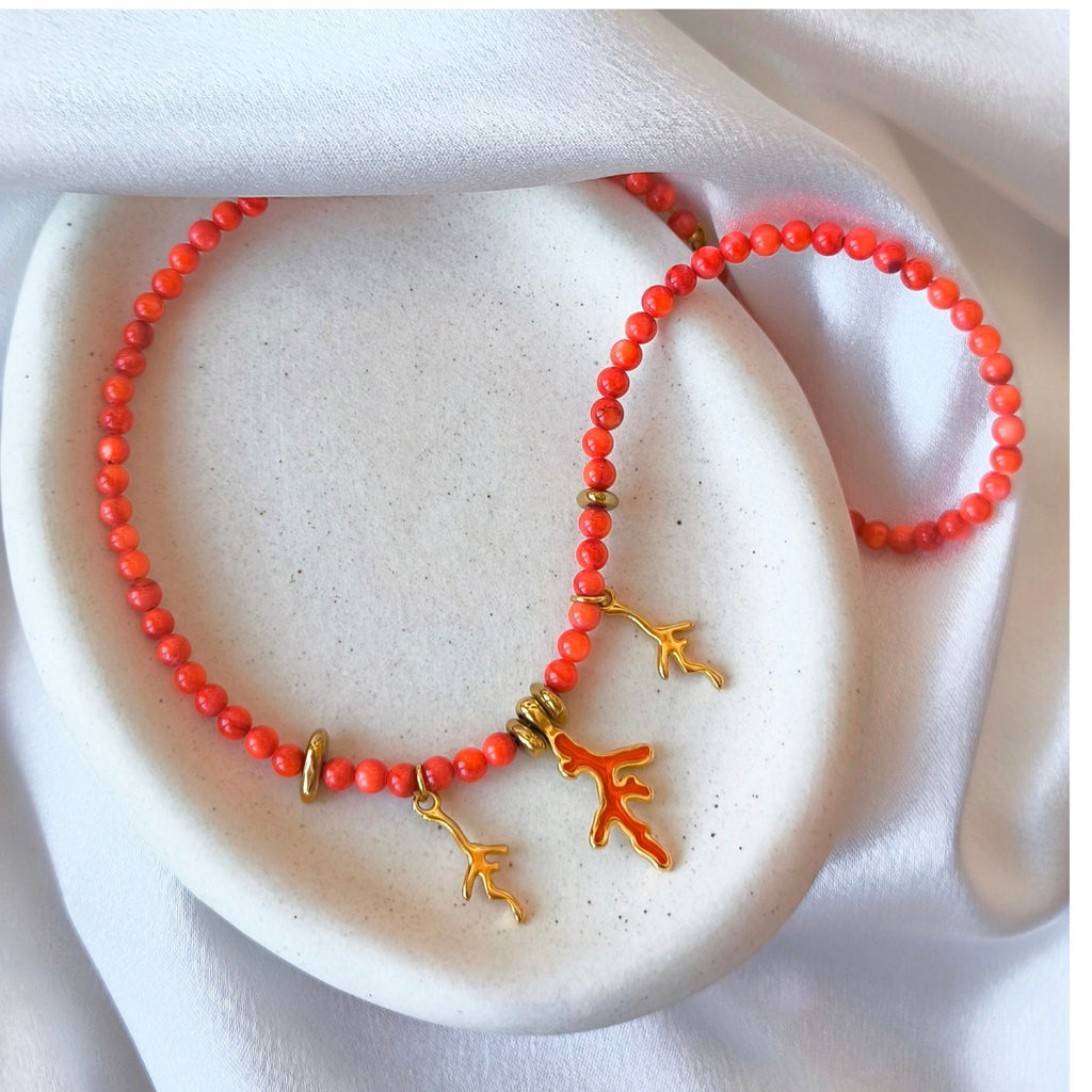 Coral Charm Necklace