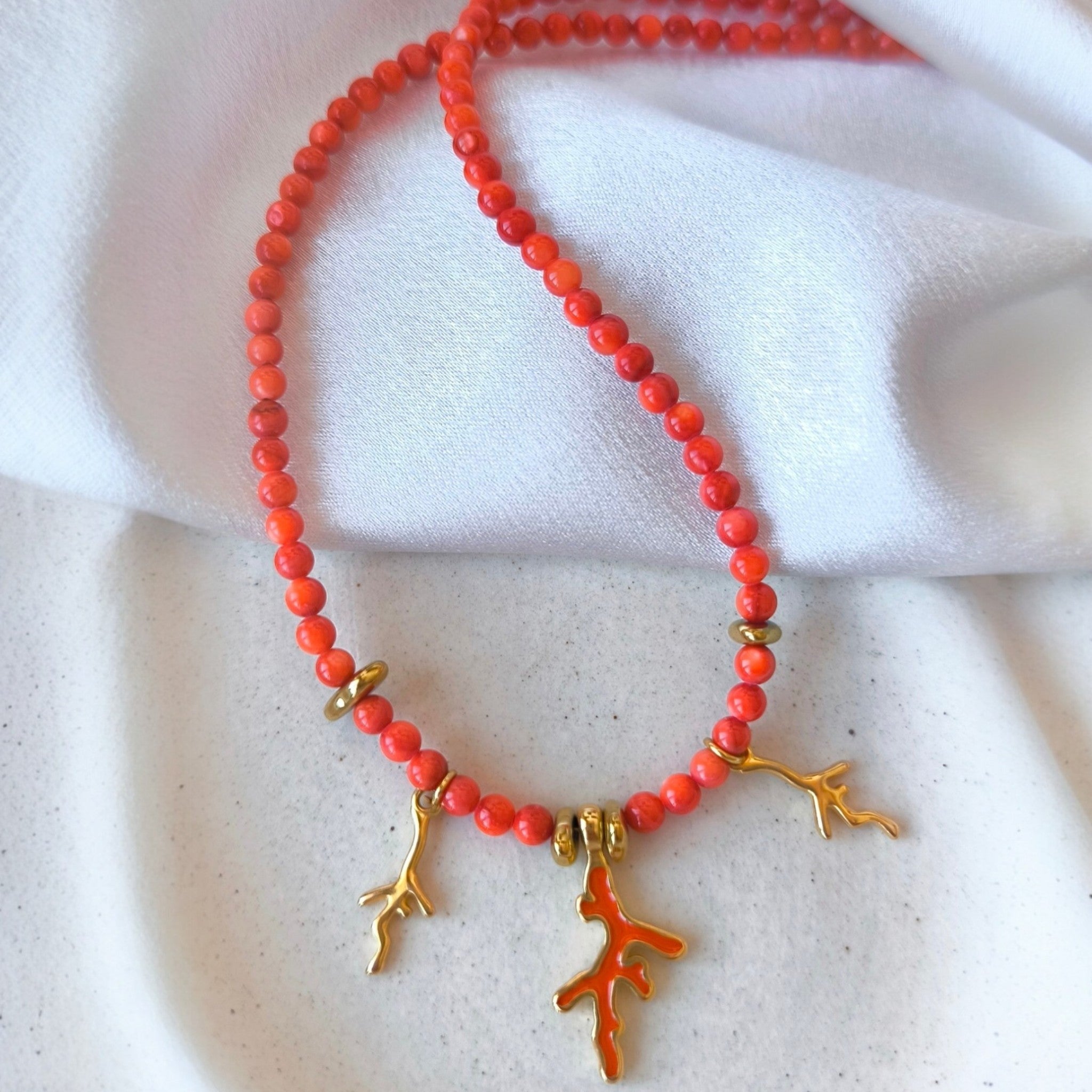 Coral Charm Necklace
