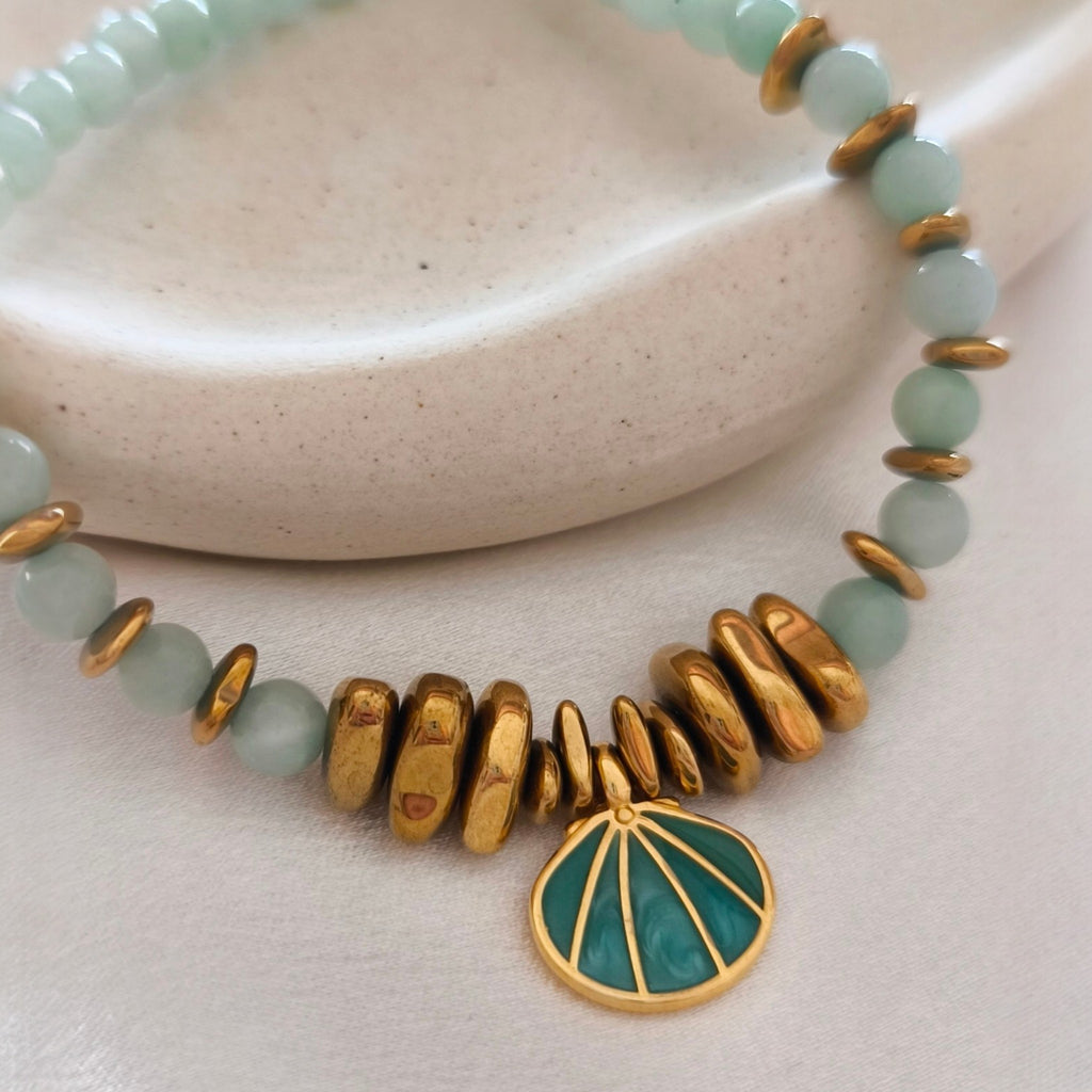 Teal Shell Necklace