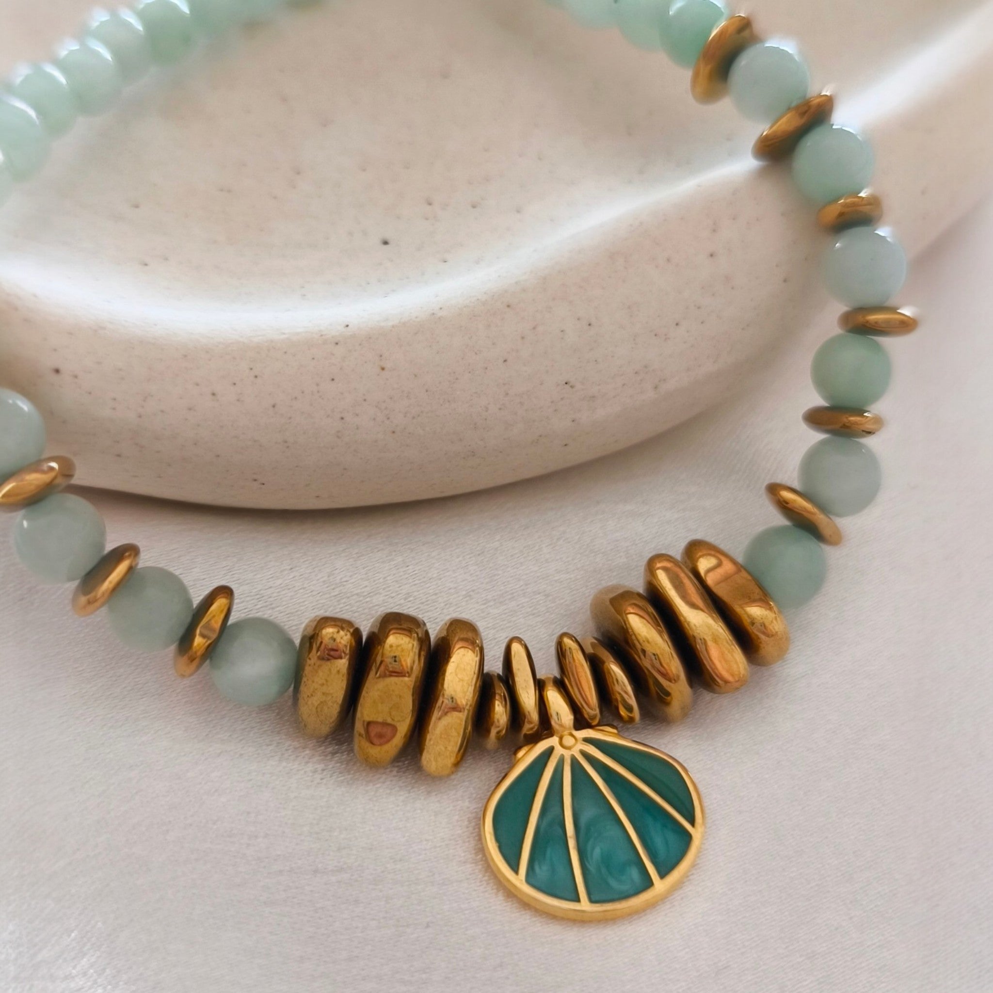 Teal Shell Necklace