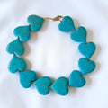 Turquoise Heart Statement Necklace