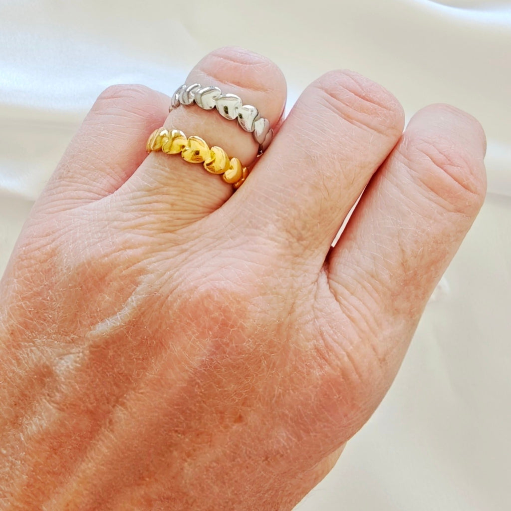 Hearts Ring - Gold & Silver