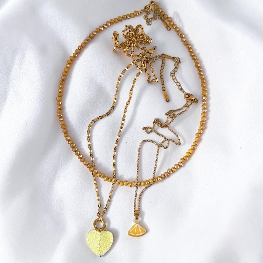 Necklaces Set "Lemon Candy"