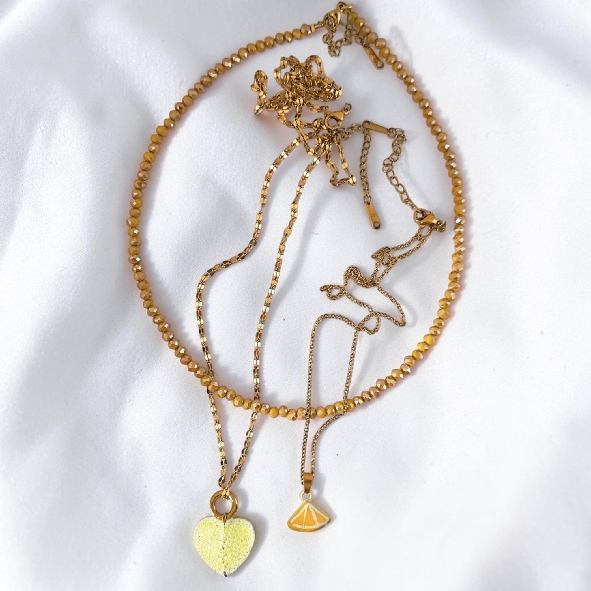 Necklaces Set "Lemon Candy"