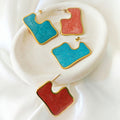 Color Block Earrings