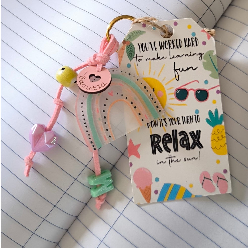 Teacher Gift - Rainbow Keychain