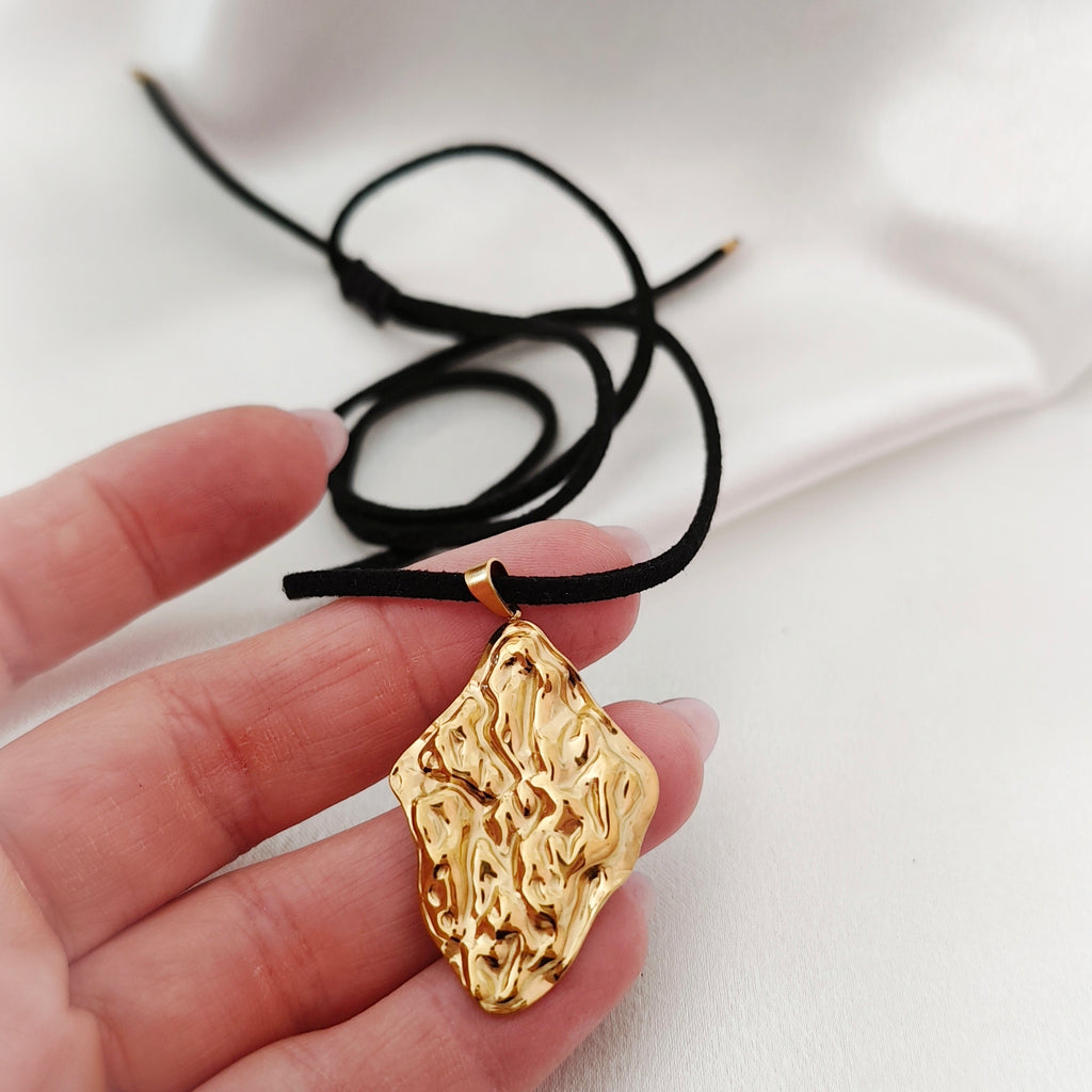 Hammered Gold Necklace