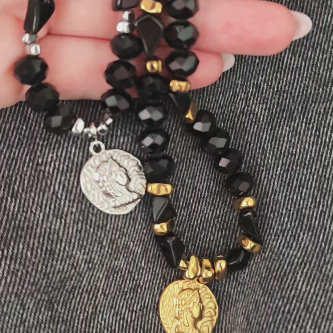 Noir Coin Necklace