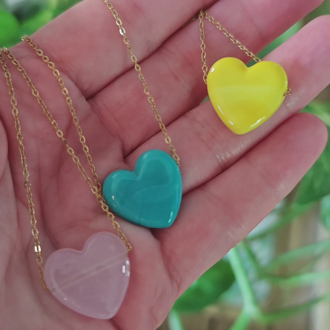 Murano Heart Necklace Small