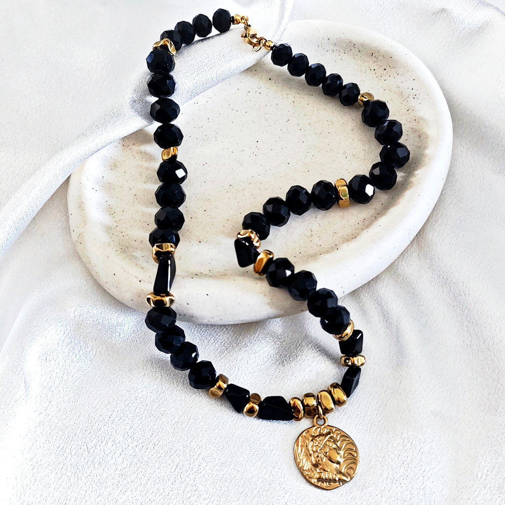 Noir Coin Necklace