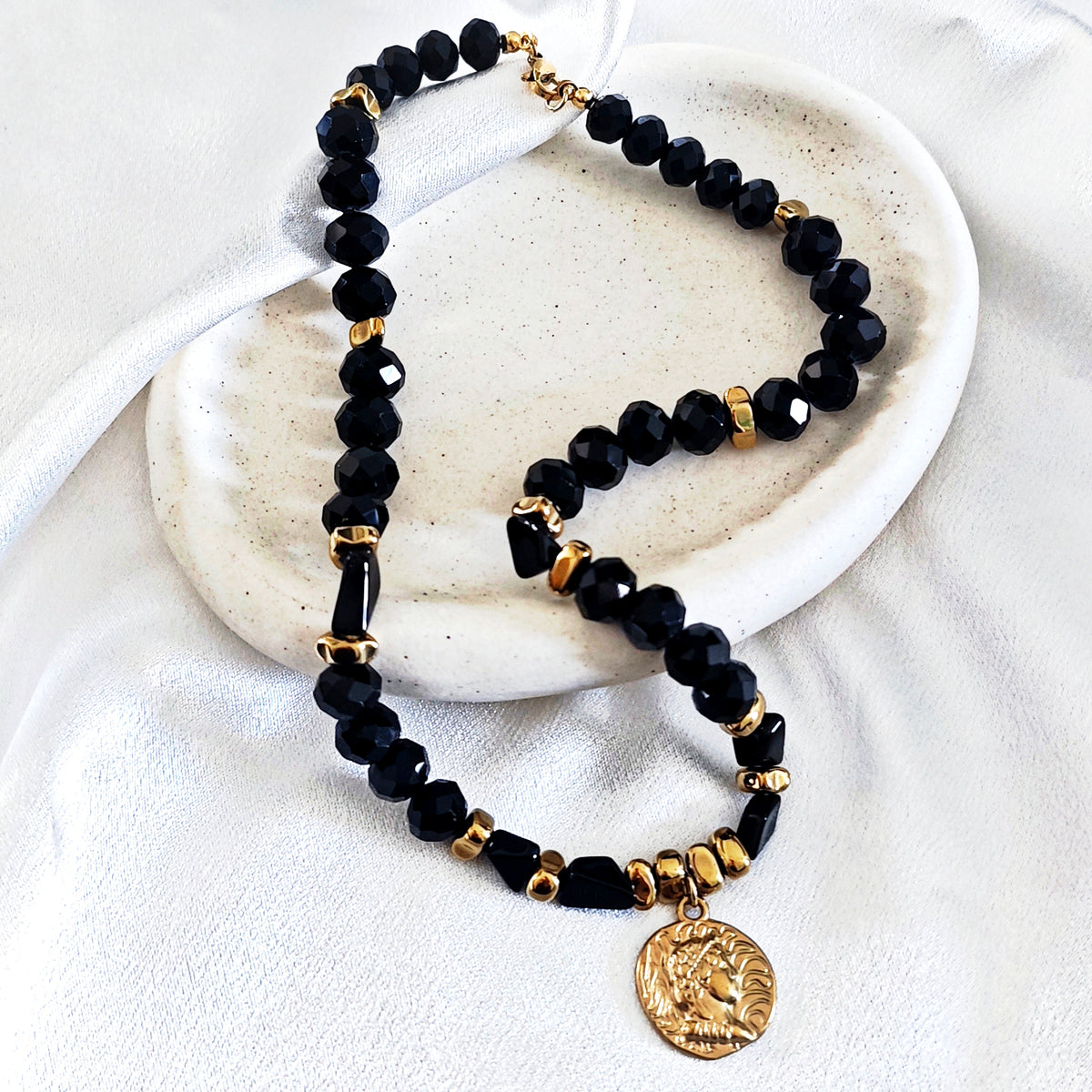 Noir Coin Necklace