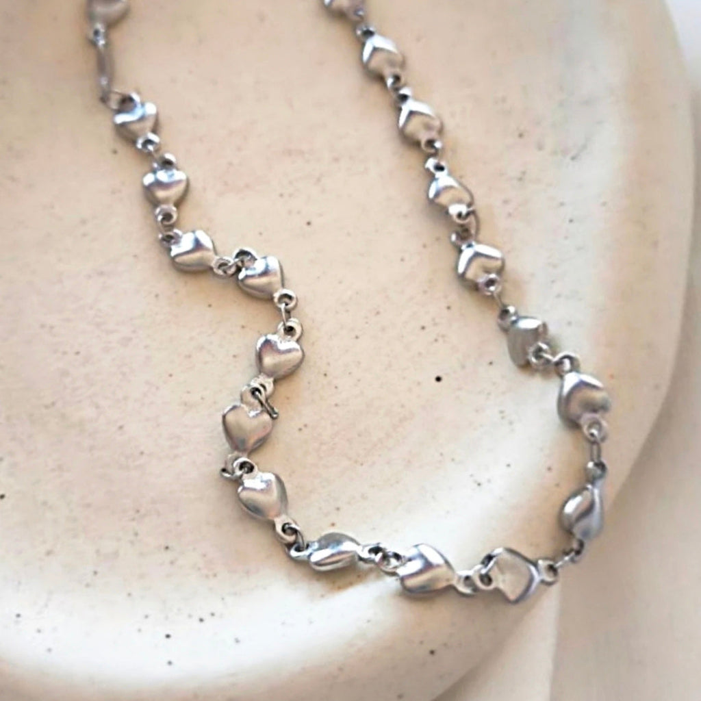 Puffy Hearts Necklace