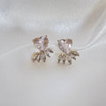 Crystal Heart Ear Jackets