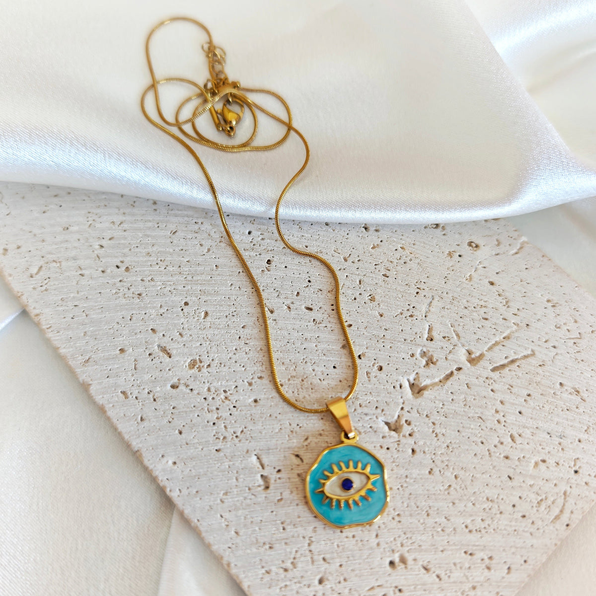 Evil Eye Coin Necklace