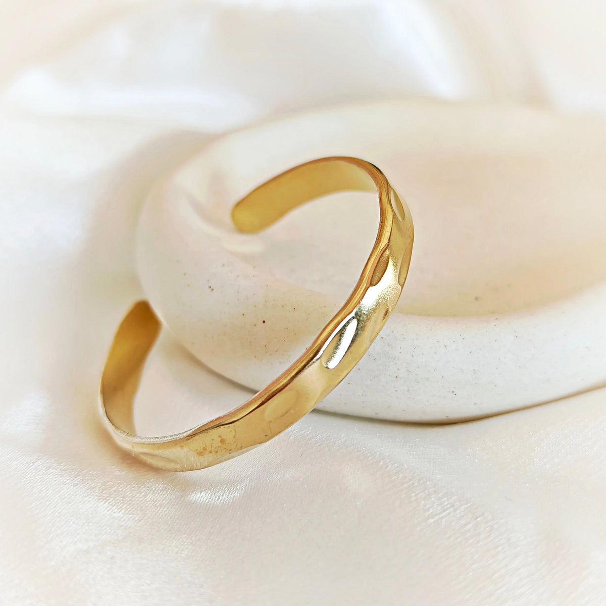 Golden Hammered Cuff