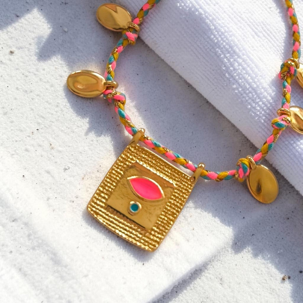 Coins Pink Necklace