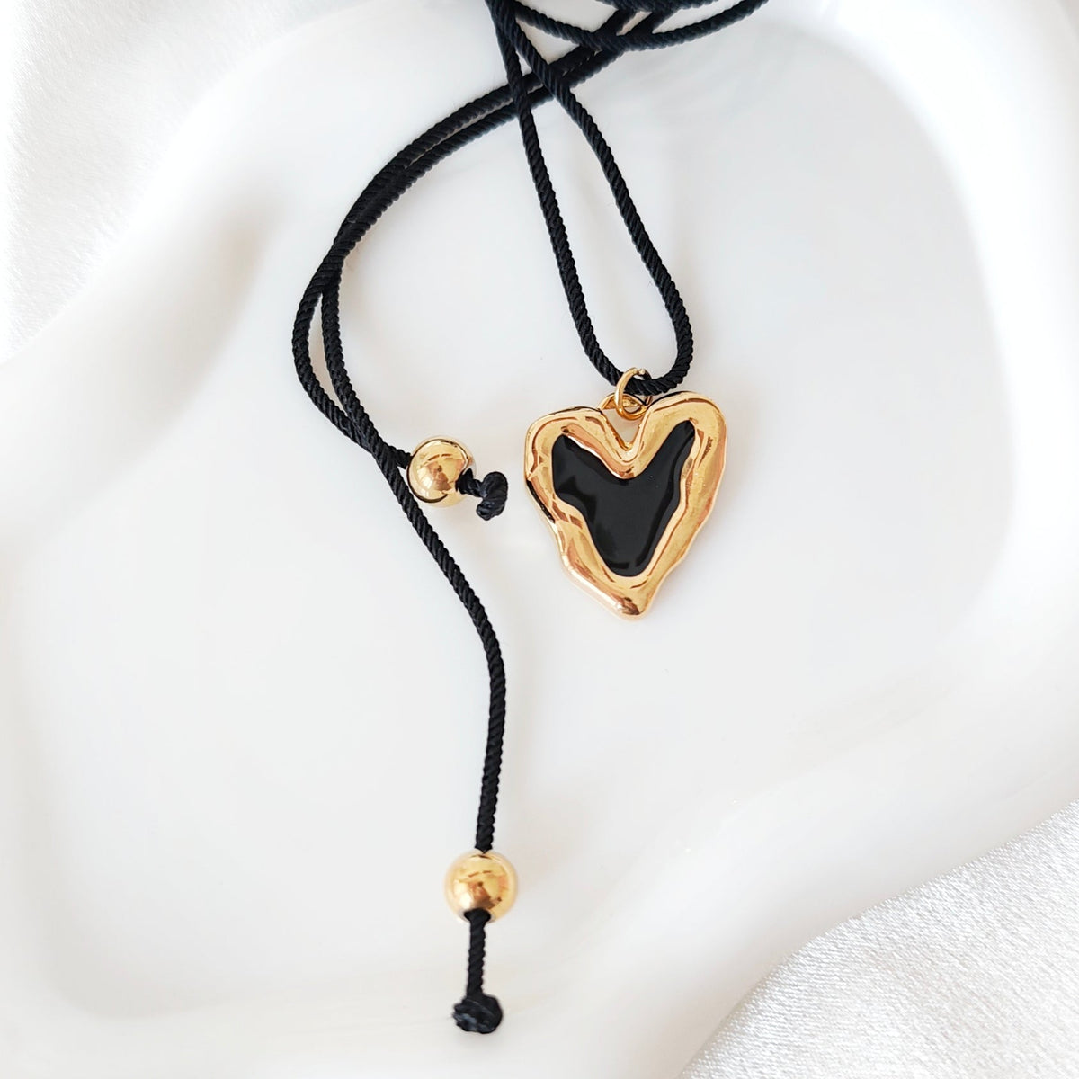 Molten Heart Cord Necklace