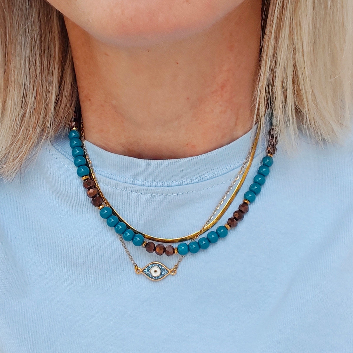 Blue Aura Necklaces