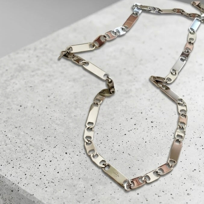 Men's Steel Bar Chain Necklace