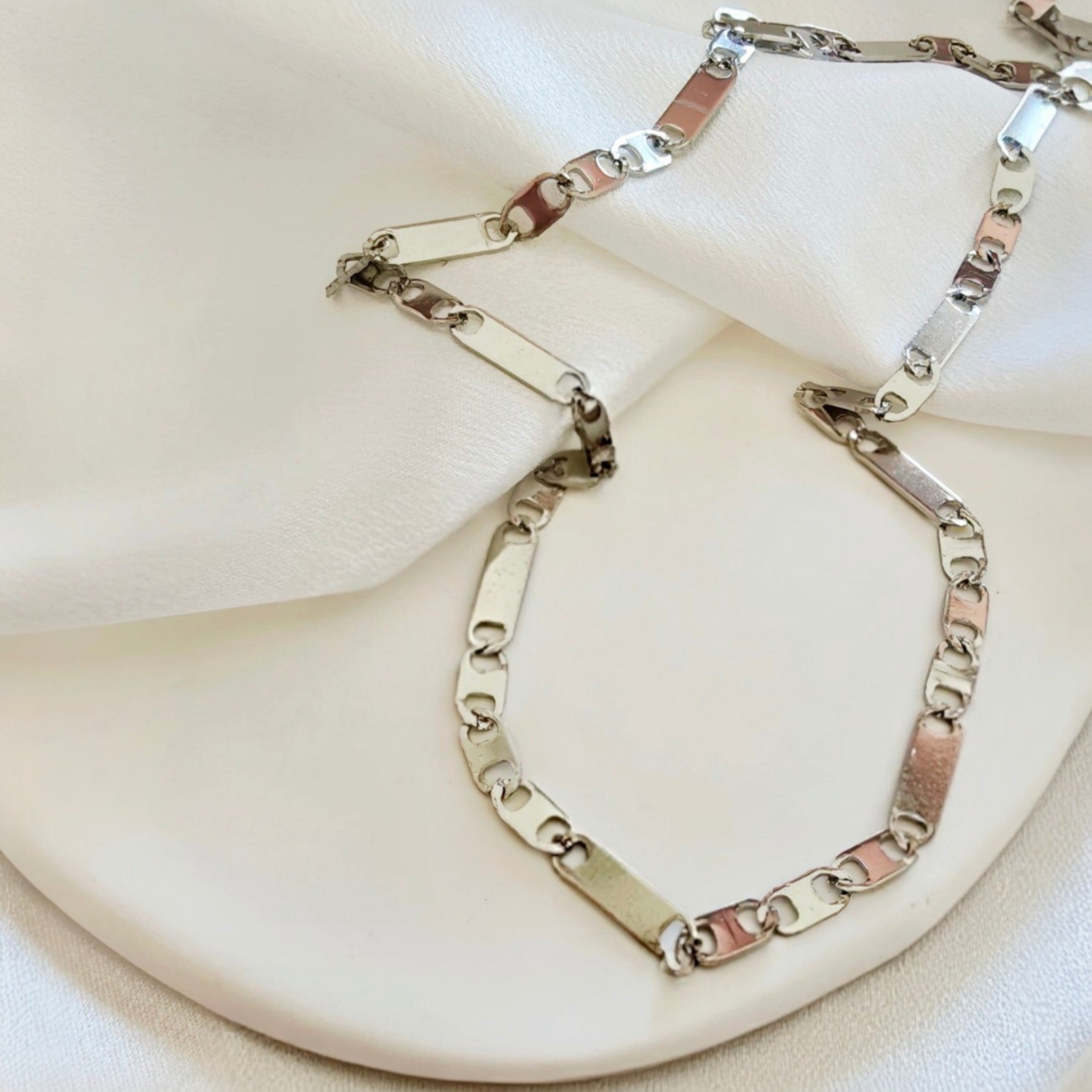 Men's Steel Bar Chain Necklace