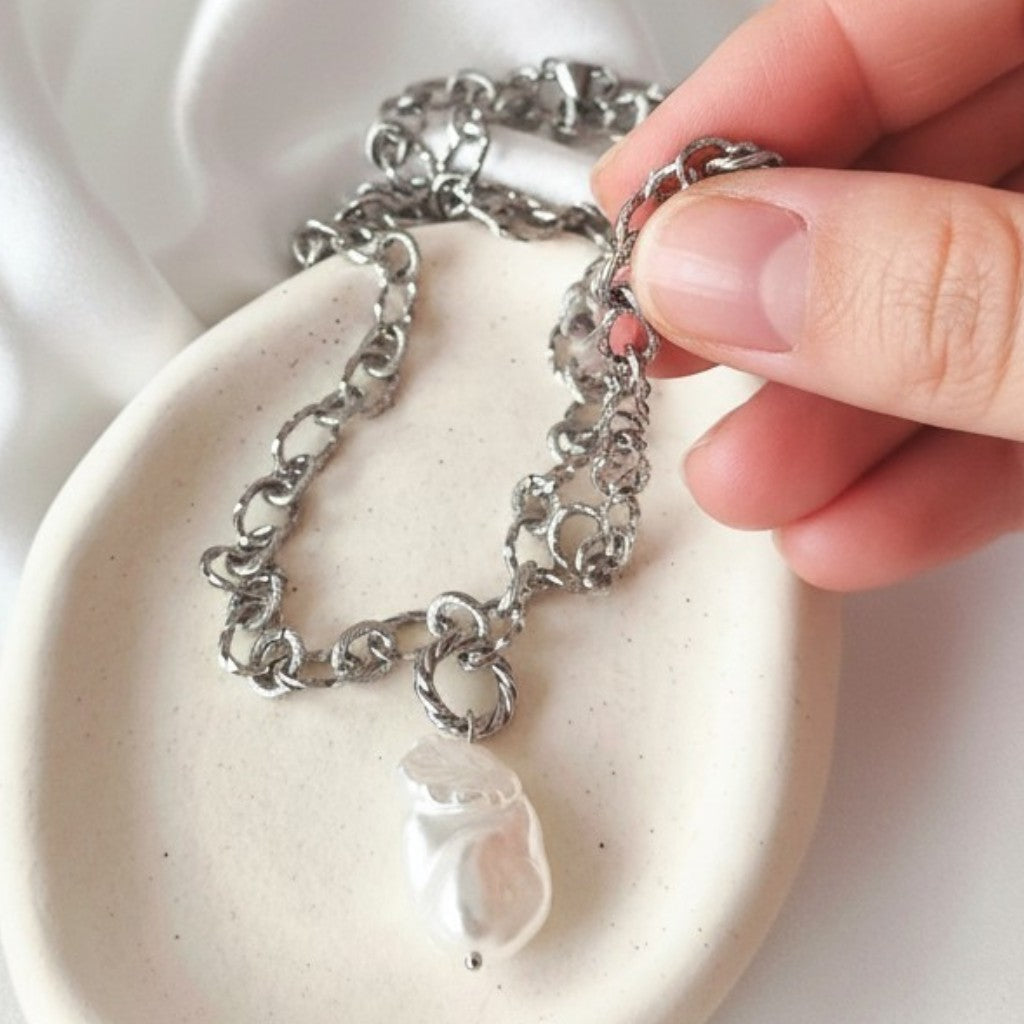 Baroque Pearl Chain Necklace