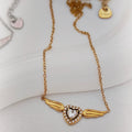 Angel Wings Heart Necklace