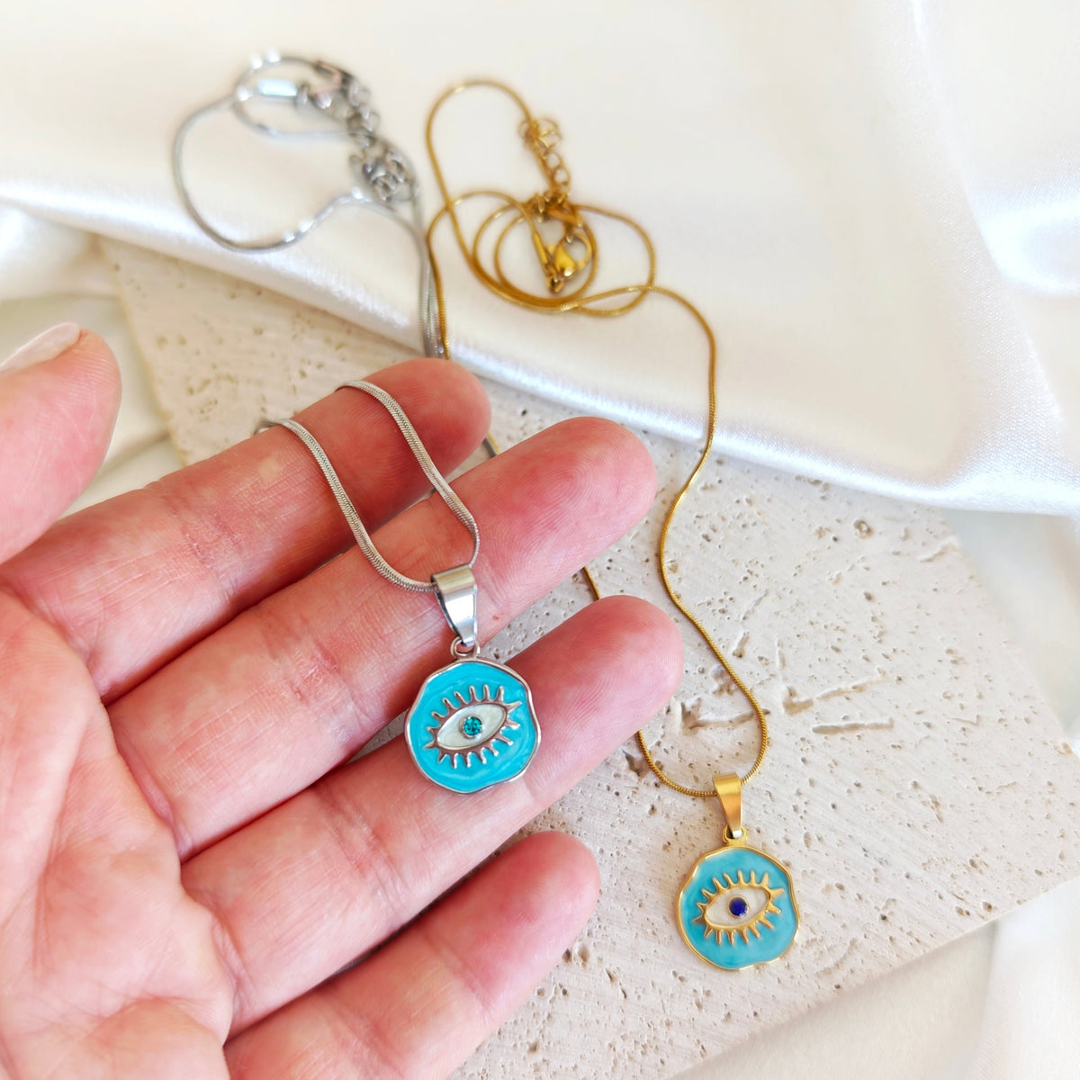 Evil Eye Coin Necklace