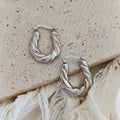 Twisted Silver Hoops