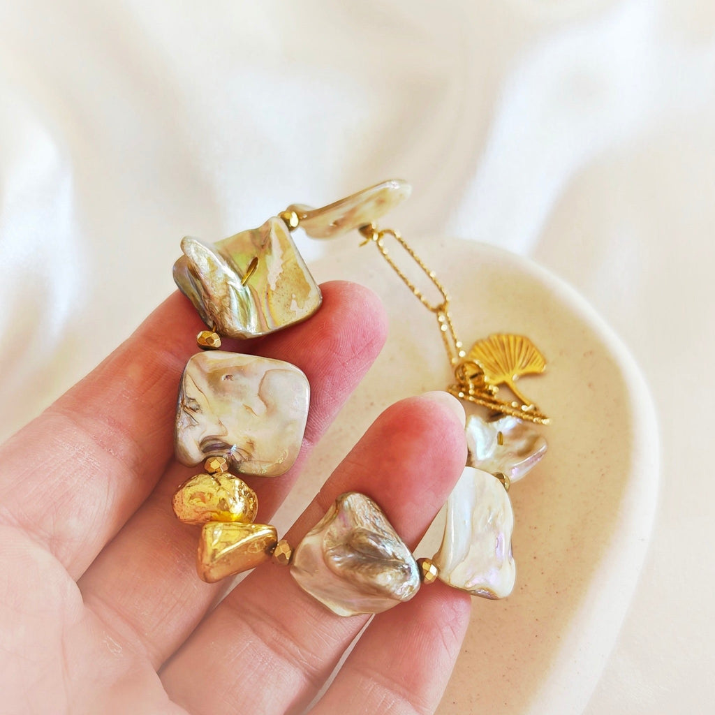 Ginkgo & Shell Bracelet