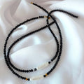 Black Crystal Pearl Necklace