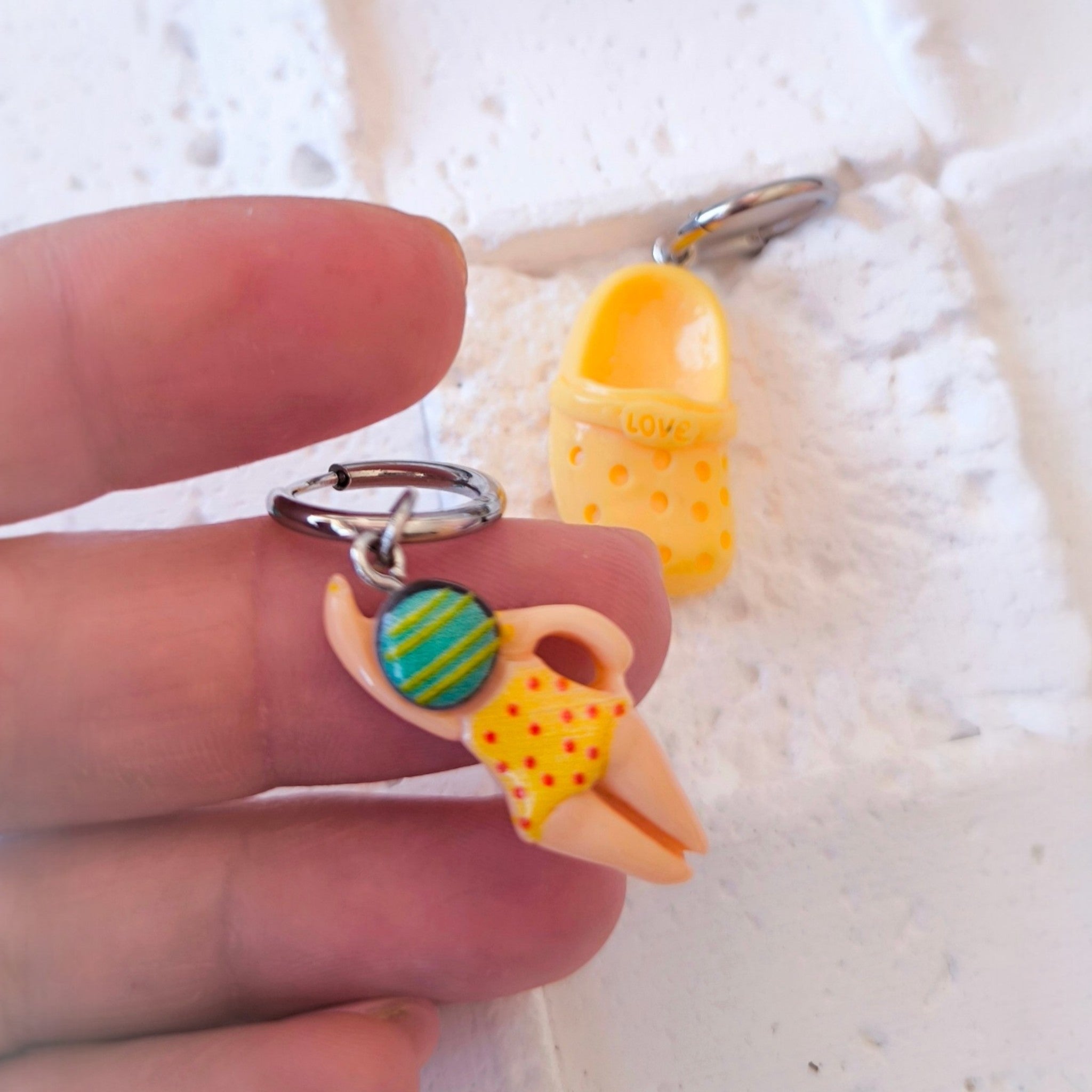 Croc & Swimmer Charm Earrings