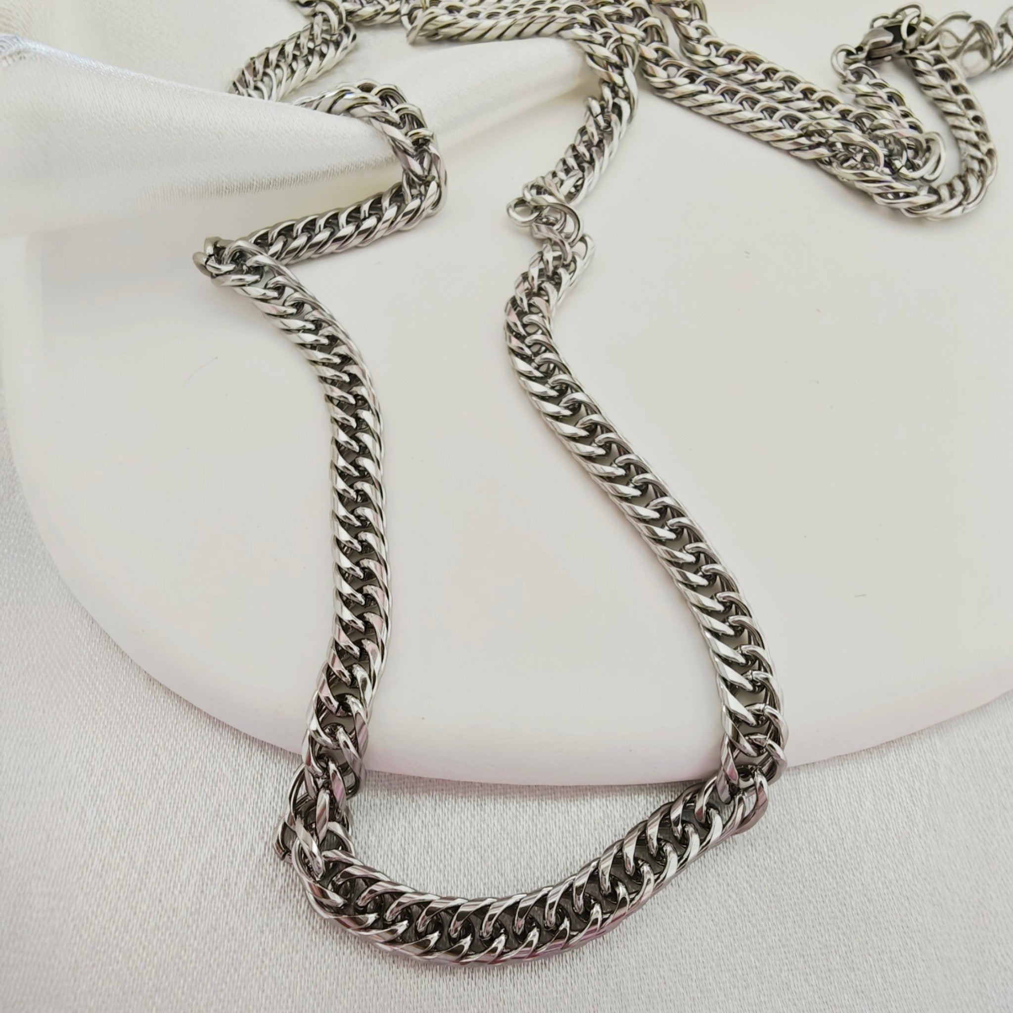 Mermaid Necklace Set Silver