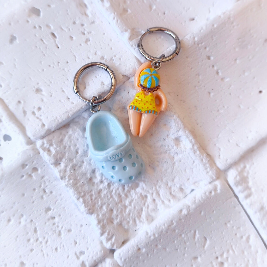 Croc & Swimmer Charm Earrings
