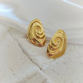 Gold Spiral Stud Earrings