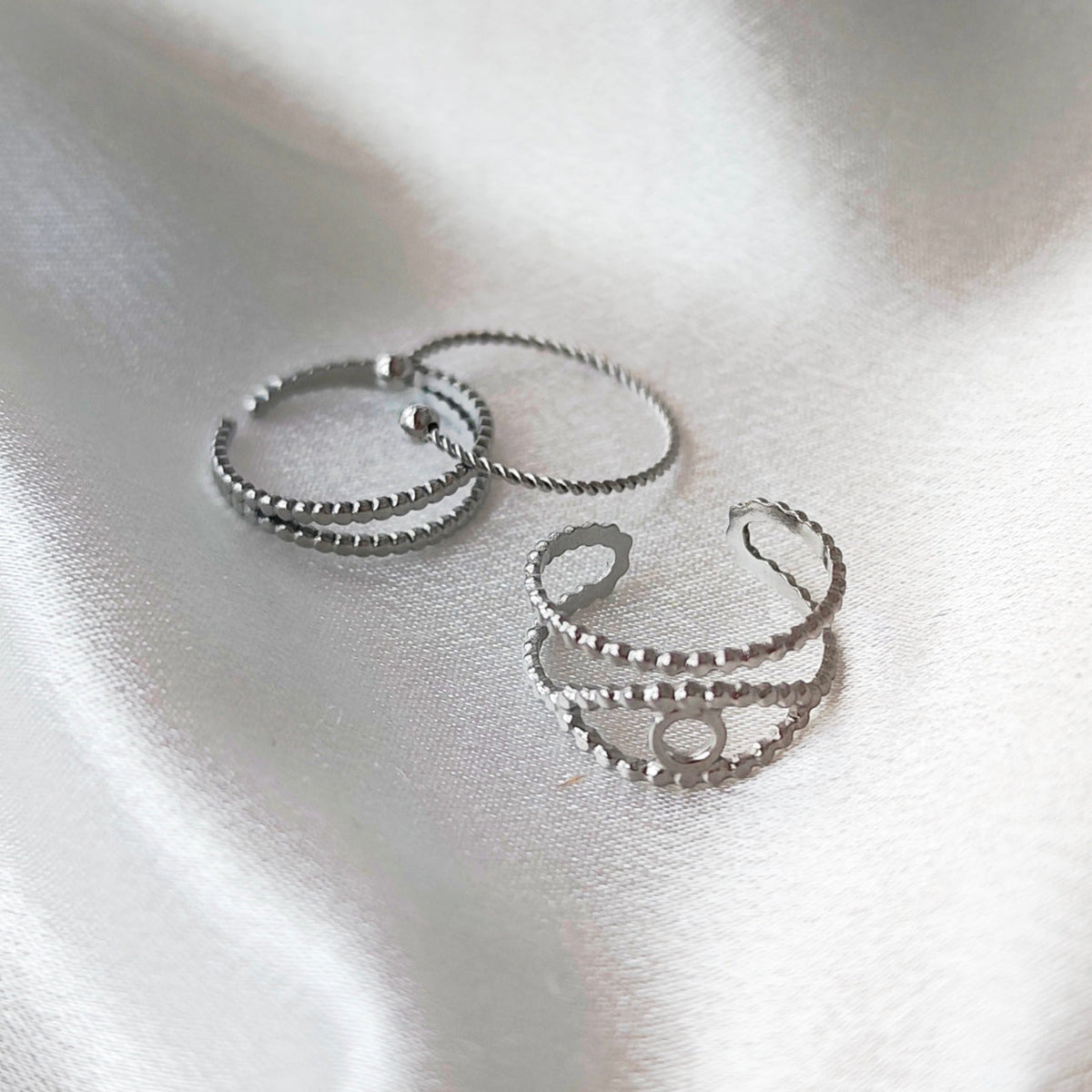 Silver Trio Ring Set