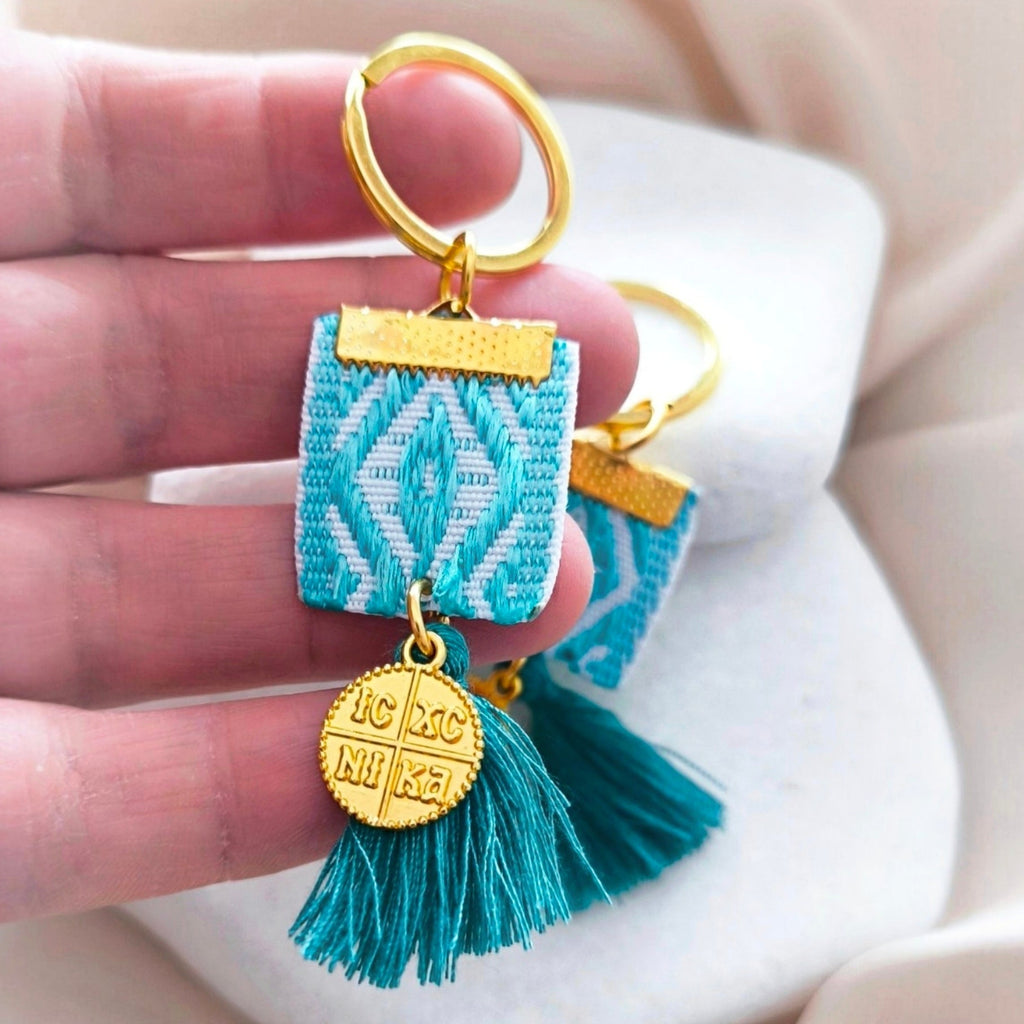 Μαρτυρικά Μπρελόκ Boho με Κωνσταντινάτο | Πακέτο 10 τεμ.