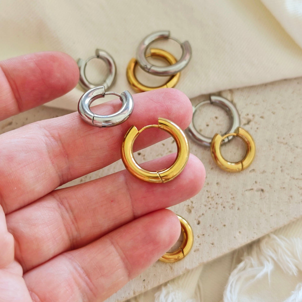 Chunky Hoop Earrings