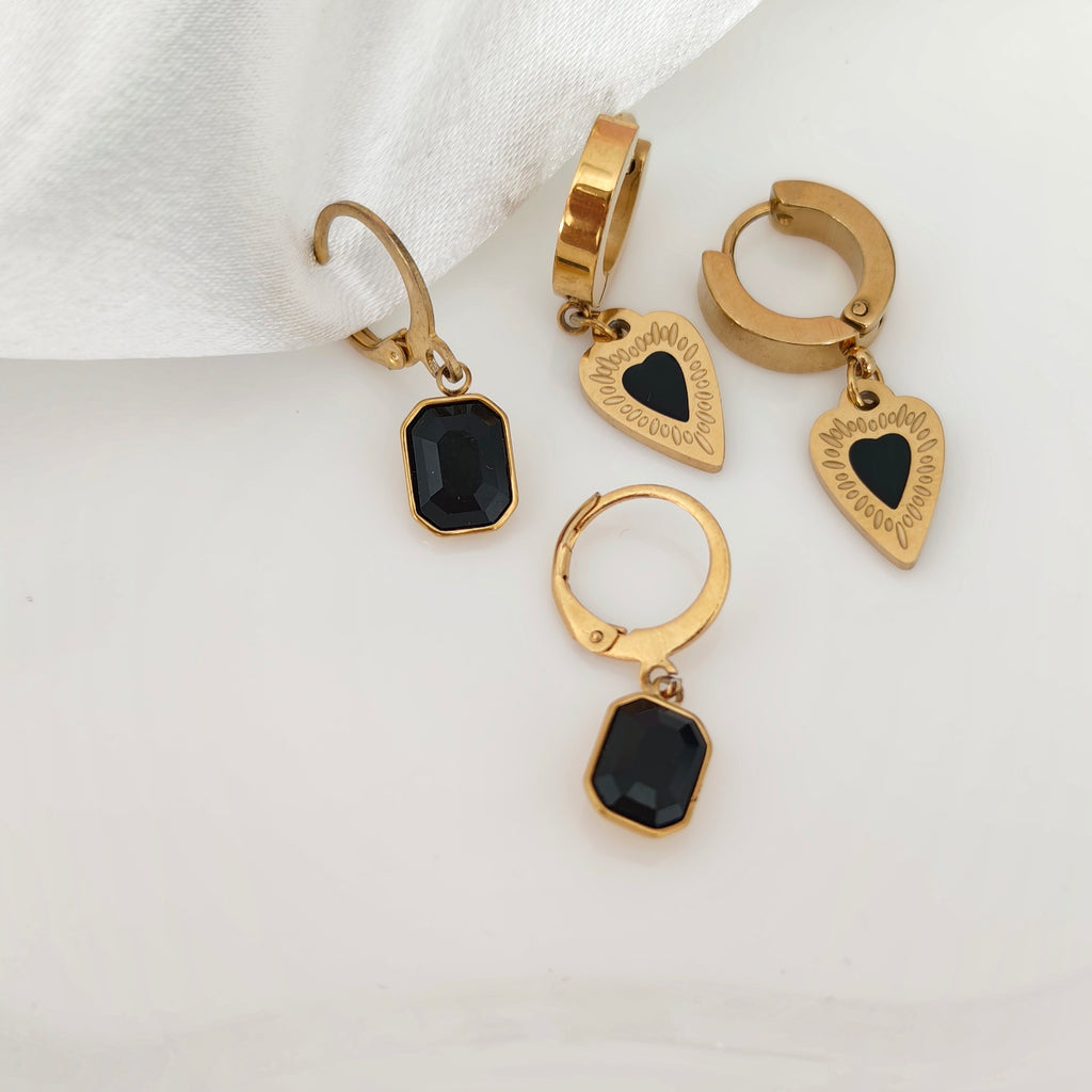 Golden Noir Earrings
