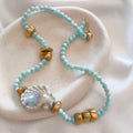 Shell & Turquoise Beaded Necklace