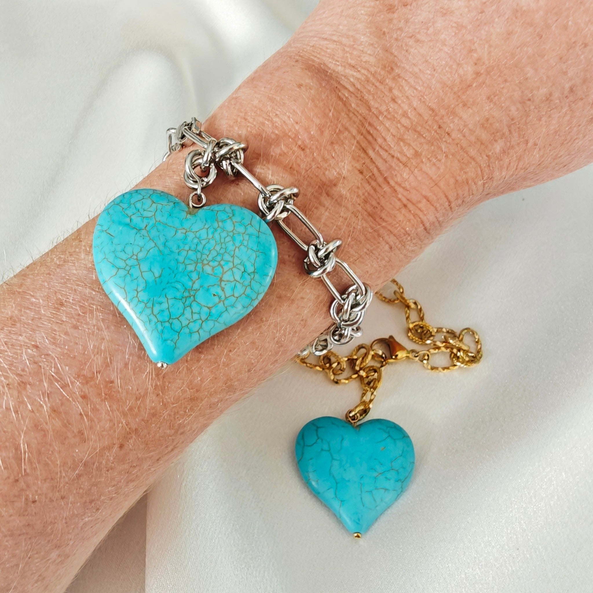 Turquoise Heart Bracelet