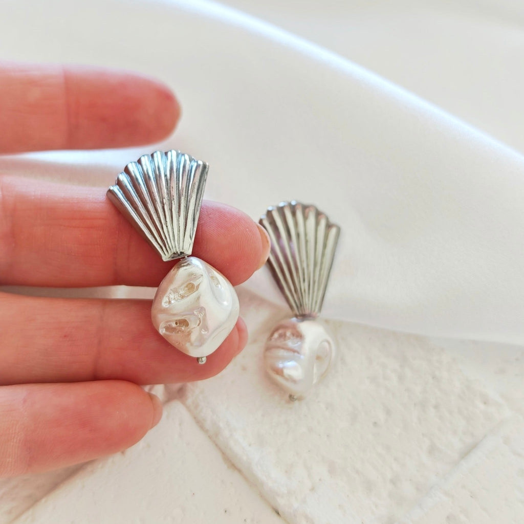 Shell & Baroque Pearl Earrings