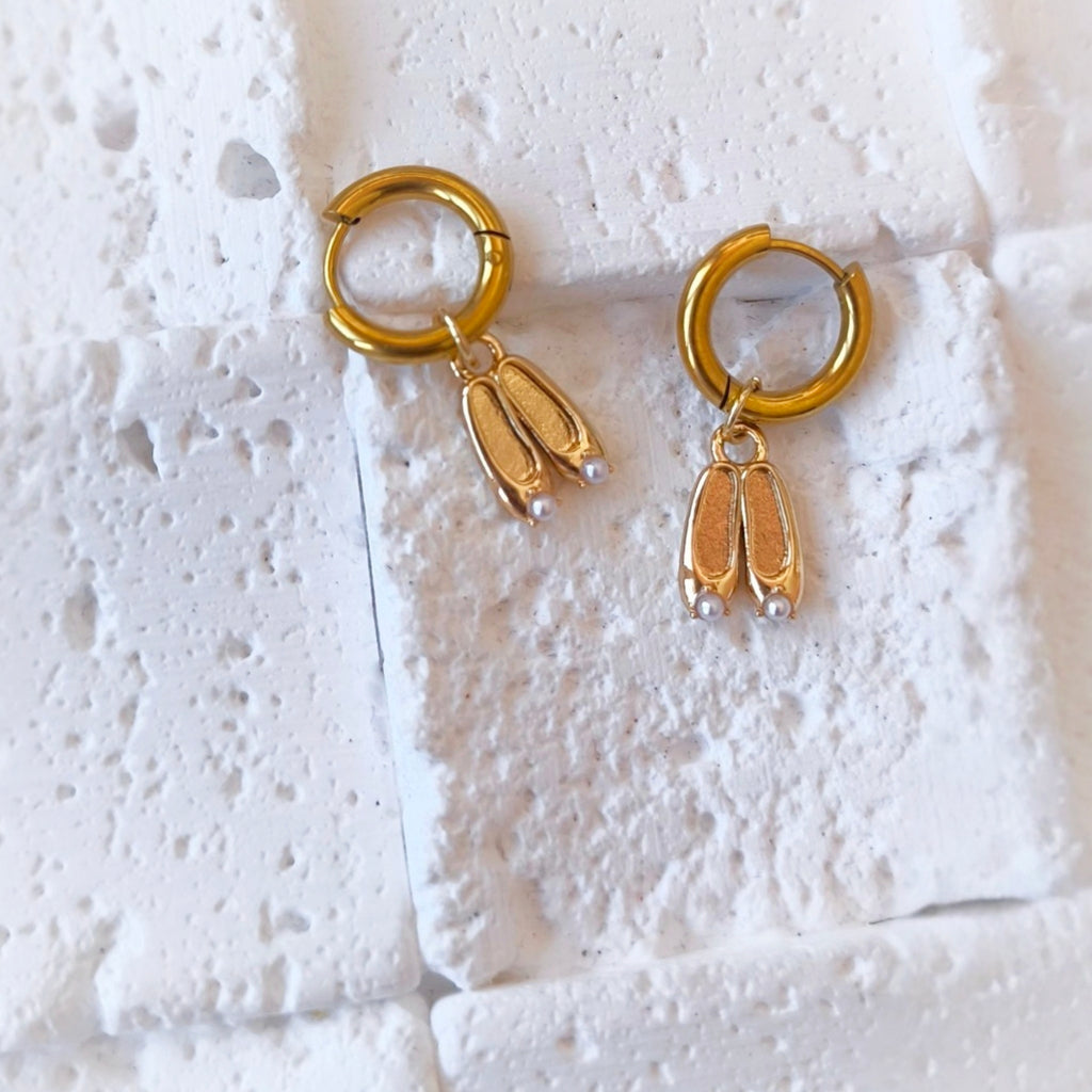 Ballet Flats Hoop Earrings