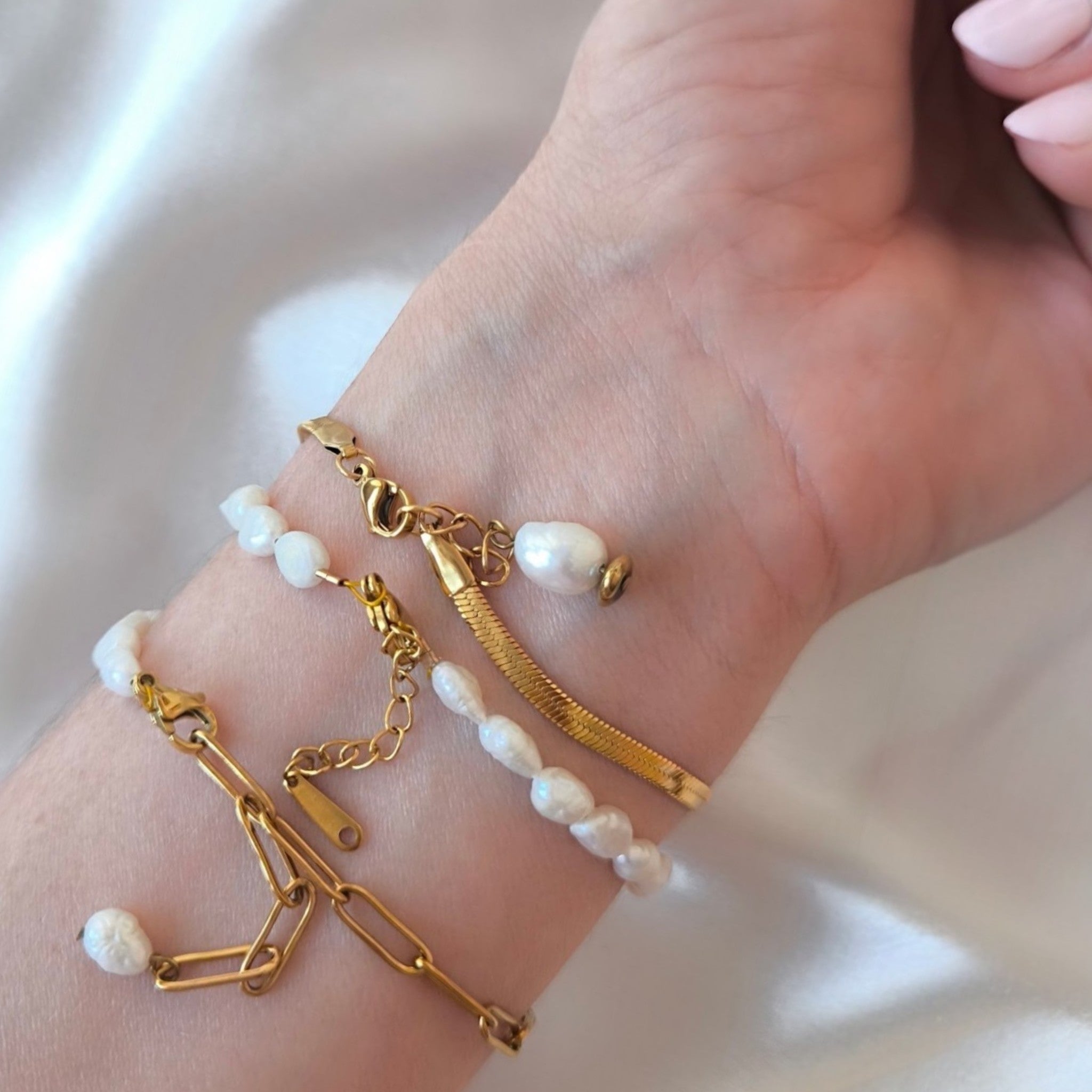 Pearl & Chain Bracelets