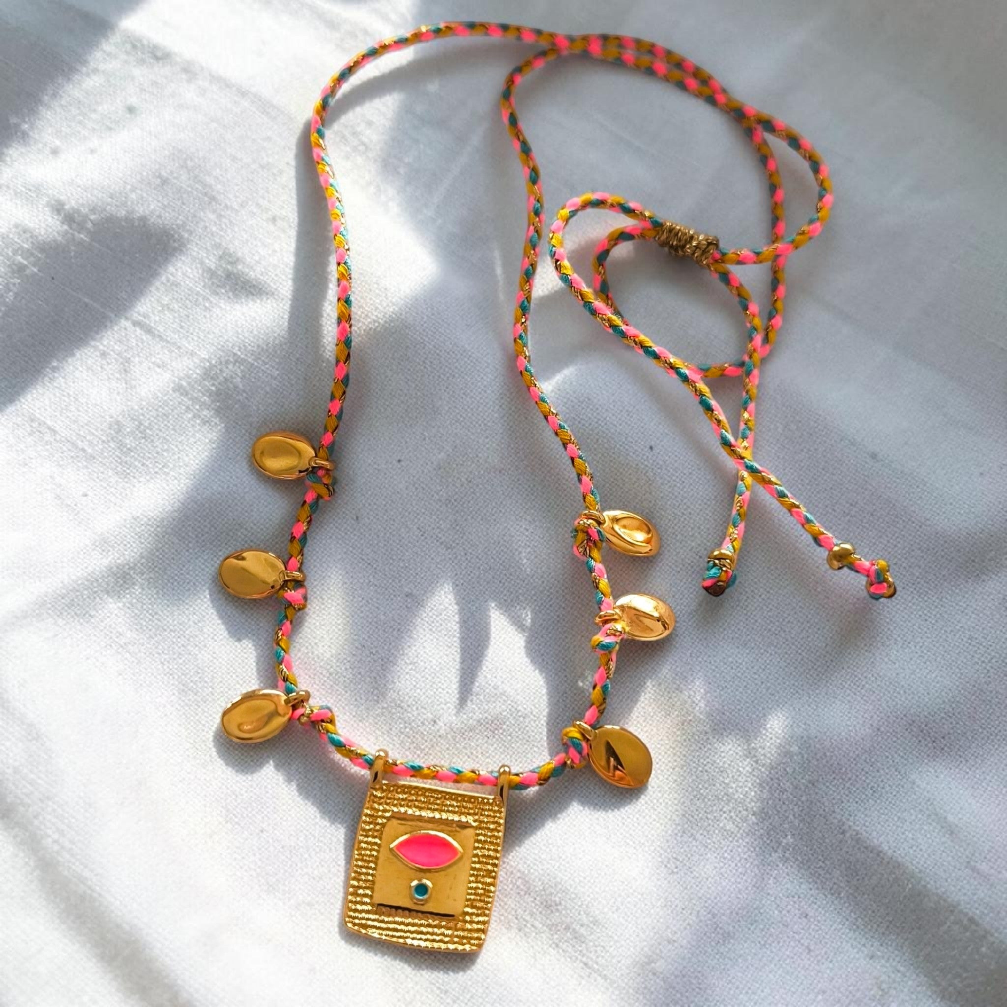 Coins Pink Necklace