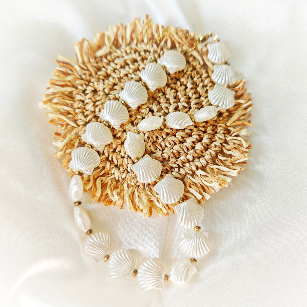 White Seashell Necklace Large