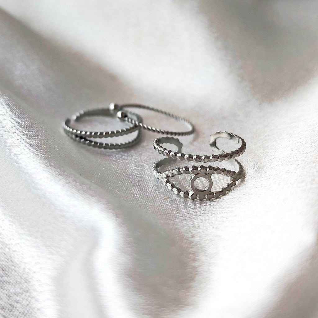 Silver Trio Ring Set