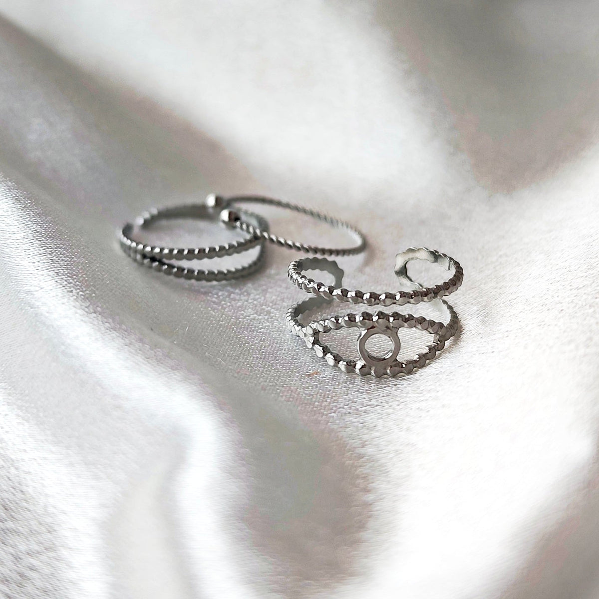 Silver Trio Ring Set